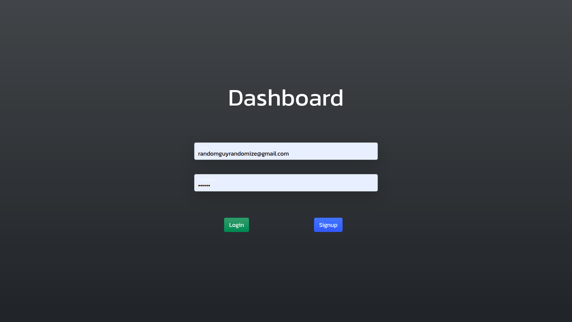 Login Dashboard
