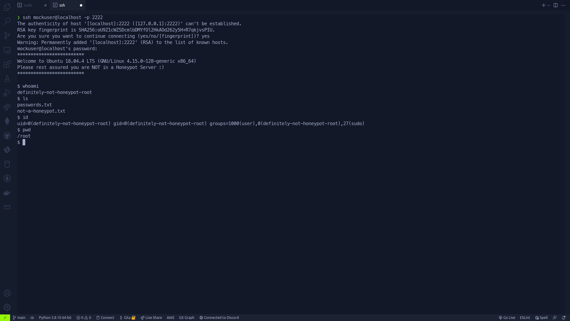 SSH Output